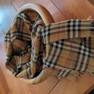 Burberry Italian lightweight silk and wool scarf